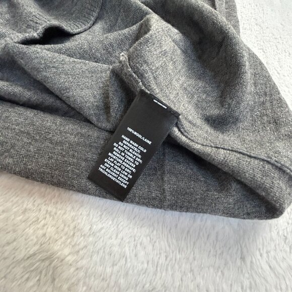 Lafayette 148 New York Women's Gray Wool Cardigan Sweater Button Front Large - Picture 4 of 7